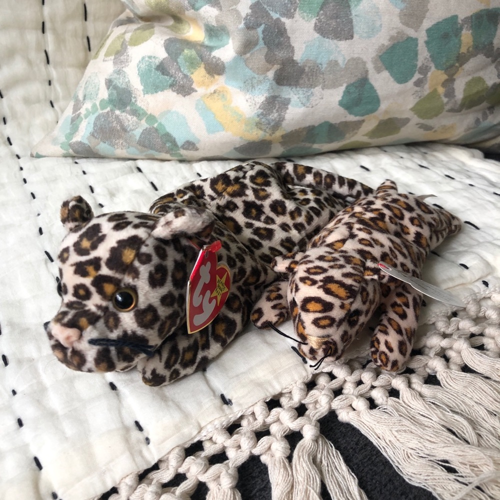 Ty Beanie Baby Pair of Freckles the Leopard 1996